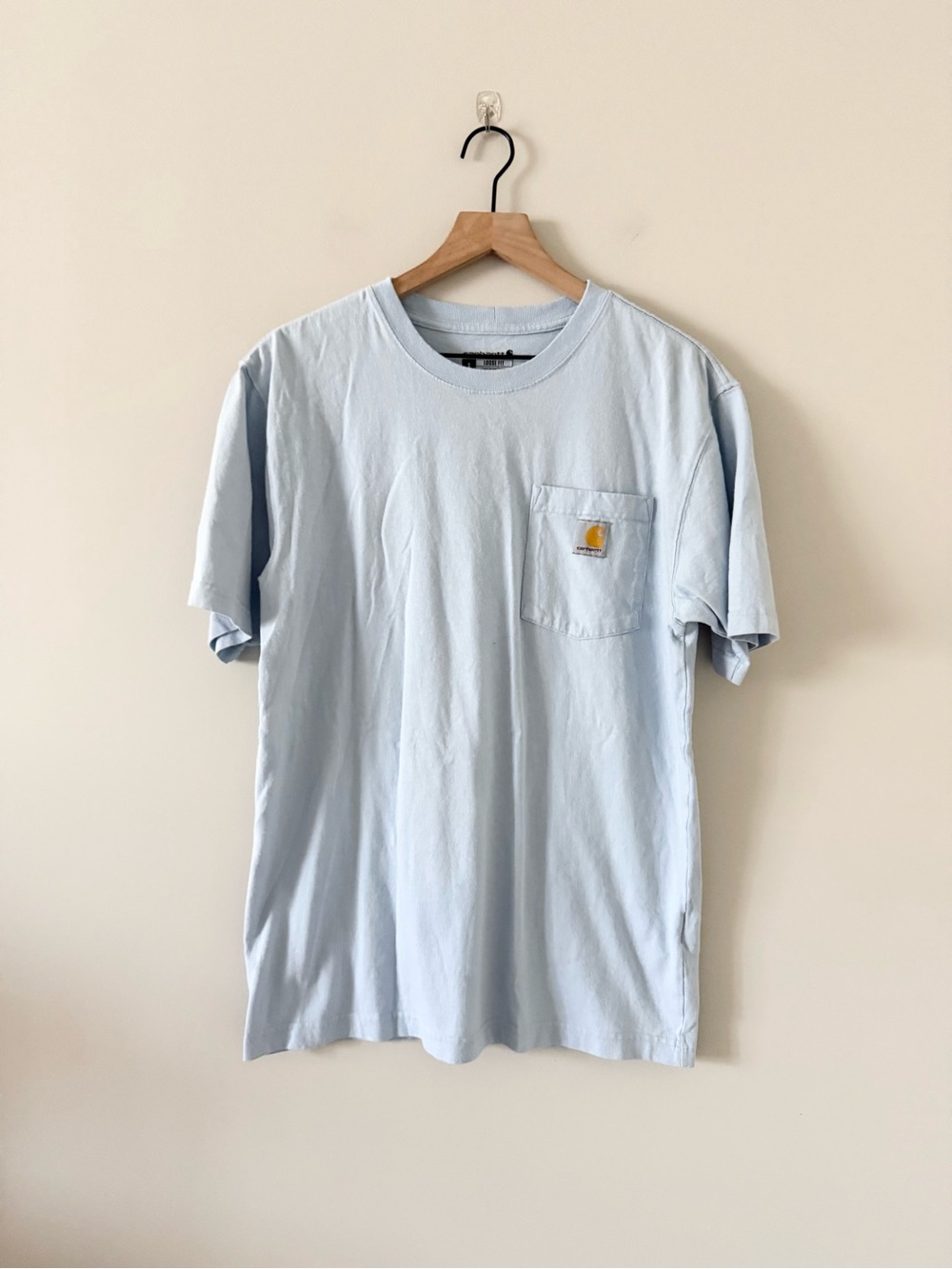 Carhartt Short-Sleeve Loose Fit Pocket T-Shirt in Light Blue Size S